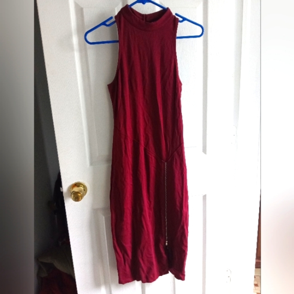 Burgundy Midi Dress